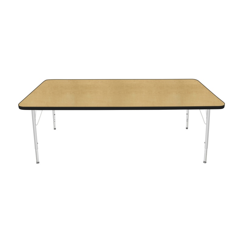 36" X 72' Rectangle Table - Top Color: Maple, Edge Color: Black