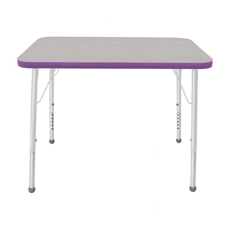 24" X 48" Rectangle Table - Top Color: Gray Nebula, Edge Color: Purple