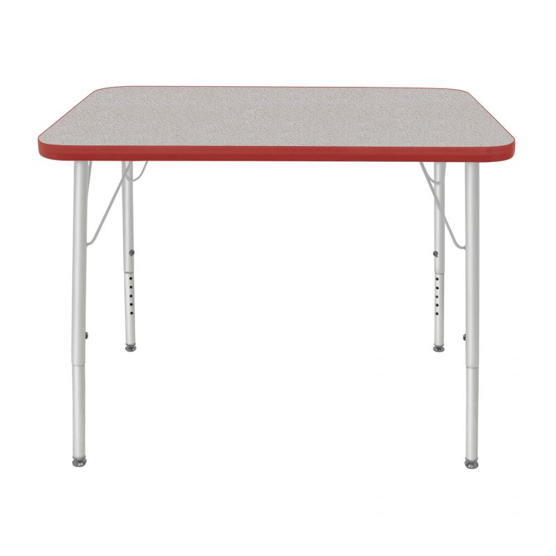 24" X 48" Rectangle Table - Top Color: Gray Nebula, Edge Color: Red