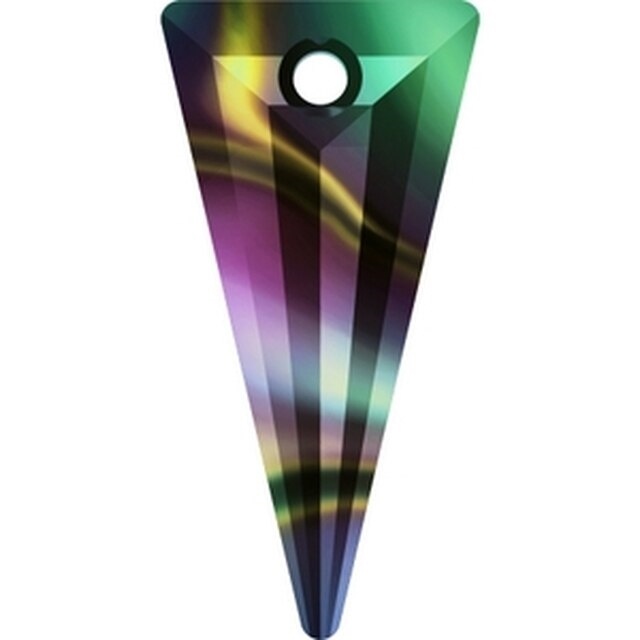 28Mm Spike Pendant- Rainbow Dark