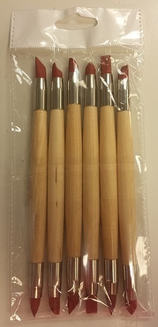 Wood Handled Shaper / Rubber Pen Tool Set Size # 6 1 Set