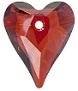 12Mm Wild Heart Pendant Red Magma