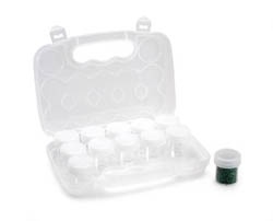 Beadsmith Bead Storage Container - 12 Compartment With Screw Top Jars