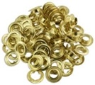 1/2" Brass Plated Grommets / 50 Sets