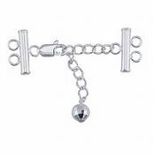Sterling Silver Lobster Floater Clasp With Faceted Ball - 2 Strand