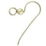 14K Gold Filled Round Fishhook With 3Mm Bead