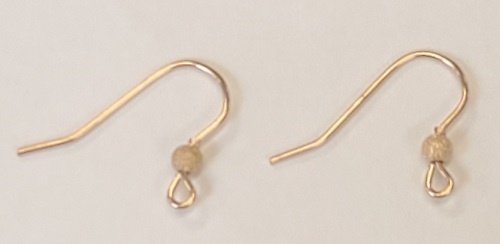 14K Gold Filled Fish Hook With 3Mm Frosted Bead