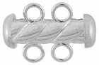 Sterling Silver Twisted Multi Strand Tube Clasp - 2 To 5 Strand