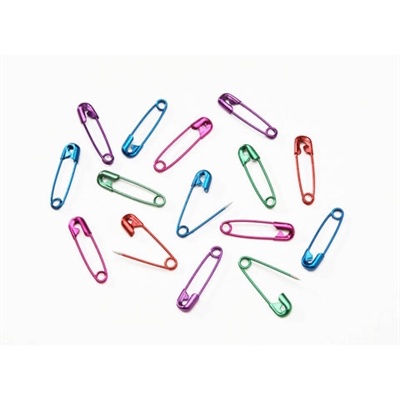 #00 Safety Pins - Assorted Colors - 3/4 Inch - 60 Pieces