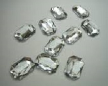 Diamond Gems Acrylic Clear - Emerald Cut