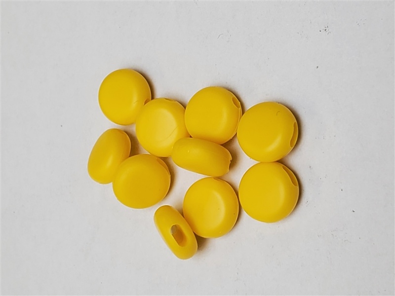 Ear Loop Grippers - Round - Bright Yellow - 50 Pieces