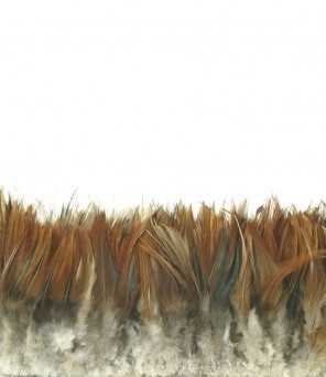 Strung Rooster Saddle Furnace Feathers - #2925
