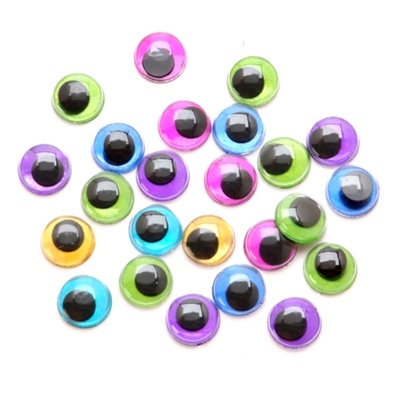 10Mm Moveable Eyes - Metallic Colored