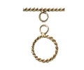 14Kt Gold Filled Twisted Toggle Clasp - 11Mm
