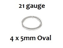 Sterling Silver Open Oval Jumpring - 4Mm X 5Mm