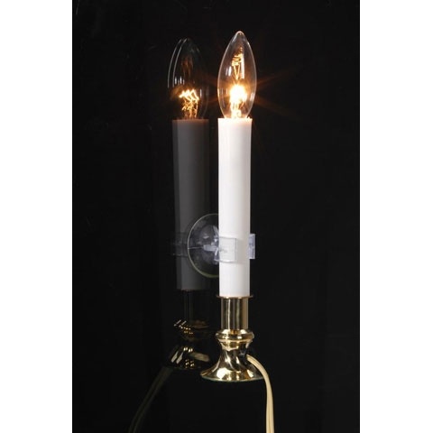 Candle Lamp - Electric, With On Off Sensor - Brass Plated Base