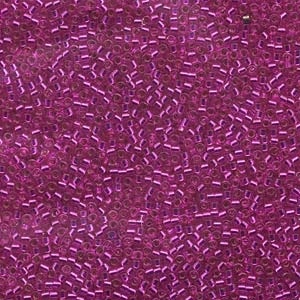 Db1340 Dyed Silver Lined Bright Fuschia - Miyuki Delica Seed Beads - 11/0