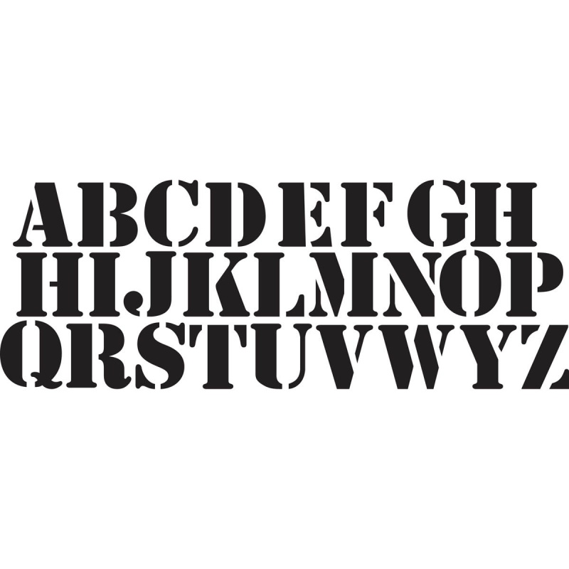 Delta Stencils - Alphabet - Basic, 2"