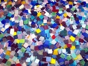3/4" Italian Vitreous Glass Mosaic Tiles - Basic Colors - 1 Lb Bags