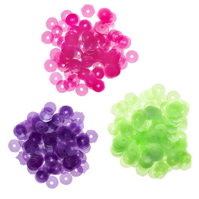 Darice® Neon Sequins: Pink/Green/Purple, 5Mm, 0.15 Grams
