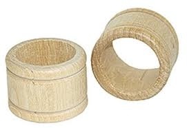 Wood Napkin Ring - Grooved