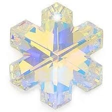 35Mm Snowflake Pendant Crystal "Blue" Ab