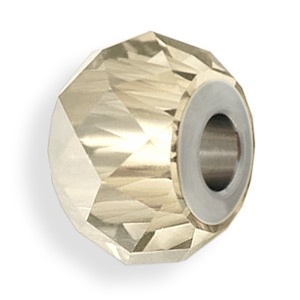 Swarovski Becharmed Briolette Large Hole Bead- Golden Shadow