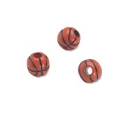 Team Sports Acrylic Basketball Beads - 12 Mm - 60Pc
