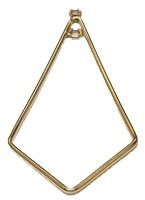 14K Gold Filled Chandelier Earring Component - Diamond