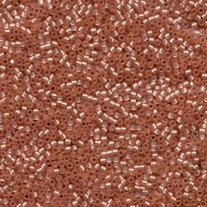 Db622 Dyed Silver Lined Peach Alabaster - Miyuki Delica Seed Beads - 11/0