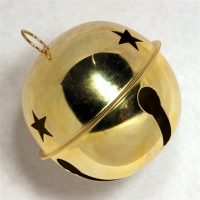 52Mm (2 1/4") Jingle Bells- Gold With Star Cut Out