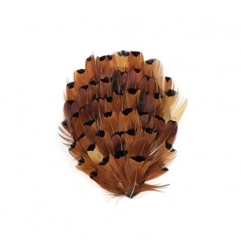 Natural Heart Ringneck Pheasant Feather Pad
