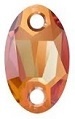 Swarovski 28 X 17Mm Owlet Sew On- Crystal Copper