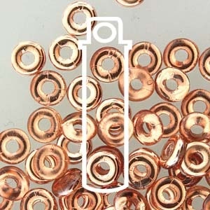 Czech Glass- O Bead- Rosaline Capri Gold