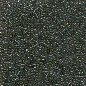 Db273 Lined Topaz Olive Ab - Miyuki Delica Seed Beads - 11/0