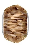 Swarovski Becharmed Briolette Large Hole Bead- Light Smoked Topaz