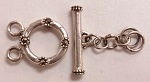 Marcasite 12Mm Round 2-Strand Toggle