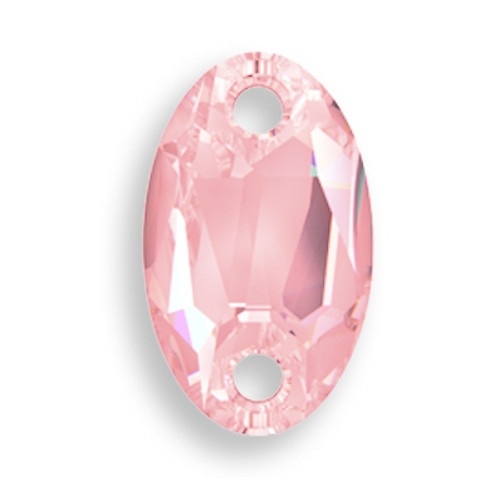 Swarovski 18 X 11Mm Sew On Owlet- Light Rose