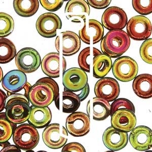 Czech Glass- O Bead- Magic Apple