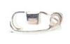 Fold-Over Clasp-10Mm-Imitation Rhodium Silver