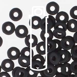 Czech Glass O Bead-Jet Matte