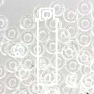 Czech Glass- O Bead- Crystal
