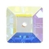 Swarovski 8Mm Square Lochrosen/Sequin Sew On Crystal Ab