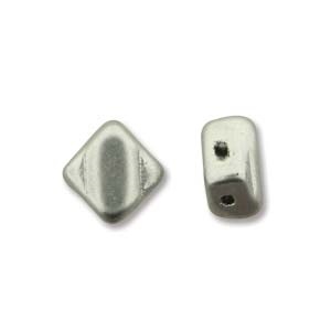 Silky Bead, 6Mm, 2-Hole - Crystal Bronze Aluminum