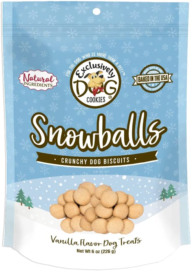 Exclusively Pet Snowballs Vanilla Flavor Dog Treats, Tan