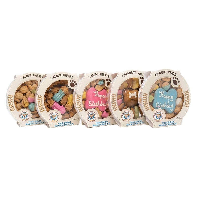 Claudia's Canine Bakery Peanut Butter Dog Cookies, 10Ounce, Happy