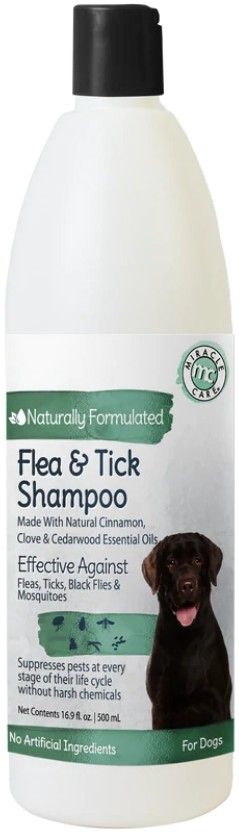 Miracle Care Natural Flea & Tick Shampoo For Dogs - 16.9 Oz