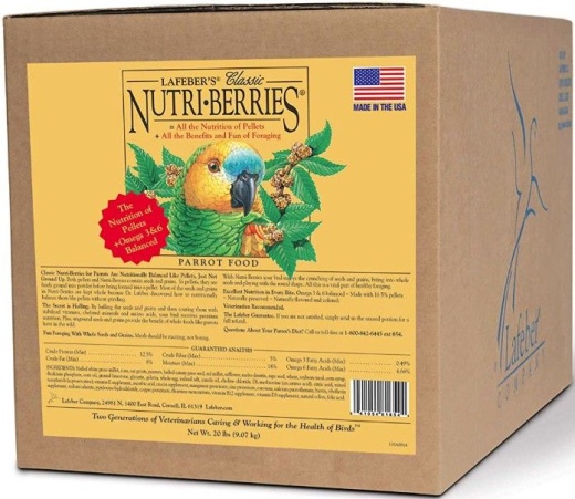 Lafeber Classic Nutri-Berries Parrot Food - 20 Lb Box