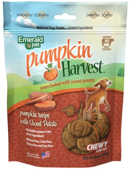 Emerald Pet Pumpkin Harvest Oven Baked Dog Treats With Sweet Potato