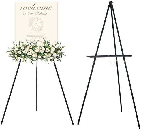 Meeden Wedding Easel Stand, Wooden Easel Stand For Display, Max Height 64''  Holds Up To 40/11Lb